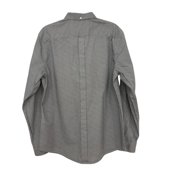 Ben Sherman Long Sleeve Modern Fit Micro Geo Button Down Collar Shirt Men's XL - Picture 2 of 3